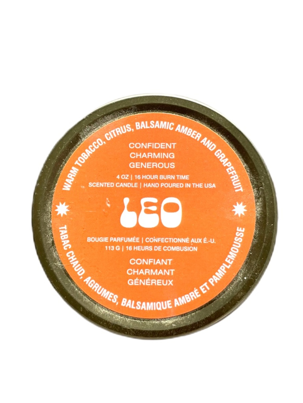 ❤️ URBAN OUTFITTERS ZODIAC PRINT TIN 4OZ LEO CANDLE NEW